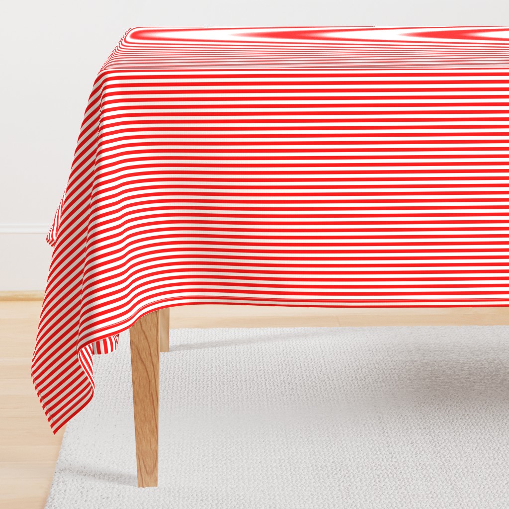 Red and White ¼ inch Sailor Vertical Stripes