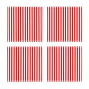 Red and White ¼ inch Sailor Vertical Stripes