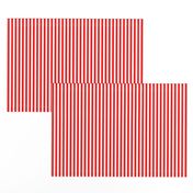 Red and White ¼ inch Sailor Vertical Stripes