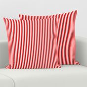 Red and White ¼ inch Sailor Vertical Stripes