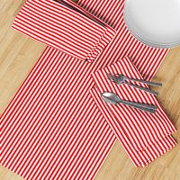 Red and White ¼ inch Sailor Vertical Stripes