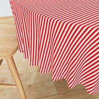 Red and White ¼ inch Sailor Vertical Stripes