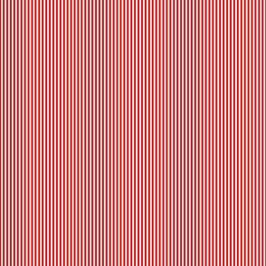 Red and White 1/8-inch Thin Pencil Vertical Stripes