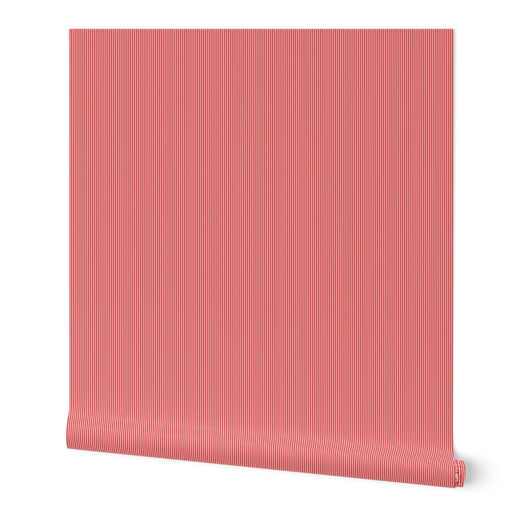 Micro Thin Vertical Red and White 1/16-inch Pin Stripes