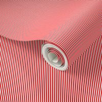 Micro Thin Vertical Red and White 1/16-inch Pin Stripes