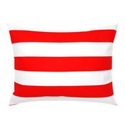 Red and White Jumbo 3-inch Circus Big Top Horizontal Stripes