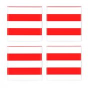 Red and White Wide 2-inch Cabana Tent Horizontal Stripes