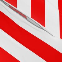 Red and White Wide 2-inch Cabana Tent Horizontal Stripes