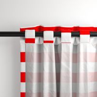 Red and White Wide 2-inch Cabana Tent Horizontal Stripes