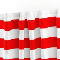 Red and White Wide 2-inch Cabana Tent Horizontal Stripes