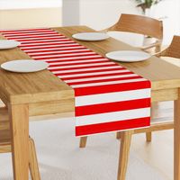 Red and White Wide 2-inch Cabana Tent Horizontal Stripes