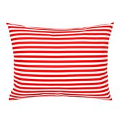 Red and White ½ inch Picnic Horizontal Stripes