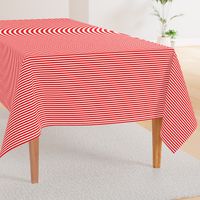 Red and White ¼ inch Sailor Horizontal Stripes