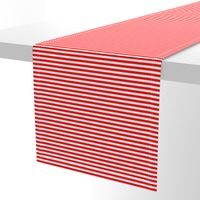Red and White ¼ inch Sailor Horizontal Stripes
