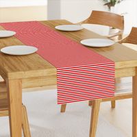 Red and White ¼ inch Sailor Horizontal Stripes