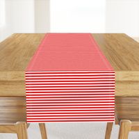 Red and White ¼ inch Sailor Horizontal Stripes