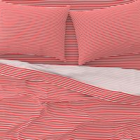 Red and White ¼ inch Sailor Horizontal Stripes