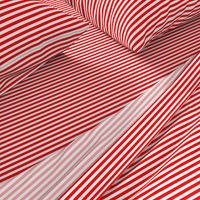 Red and White ¼ inch Sailor Horizontal Stripes