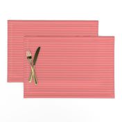 Red and White Thin 1/8 inch Horizontal Pencil Stripes