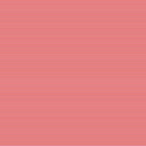 Red and White Micro 1/16 inch Horizontal Pin Stripes