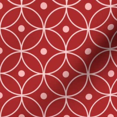 Japanese style geometric red circles