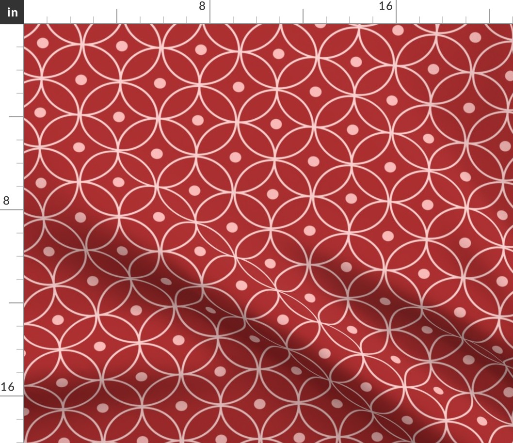 Japanese style geometric red circles