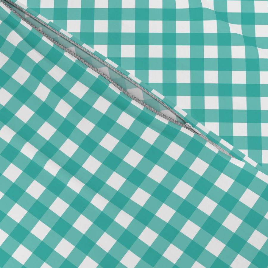 9" Teal Gingham