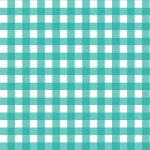 9" Teal Gingham