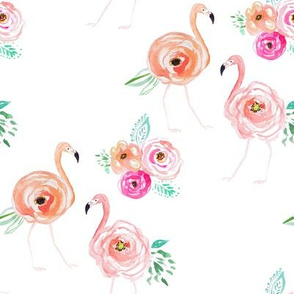 8" Floral Flamingo Florals