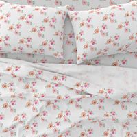 8" Floral Flamingo Florals with Blush Pink Polka Dots