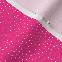 4" Modern Boho Polka Dots - Bright Pink Back