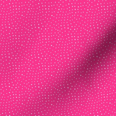 4" Modern Boho Polka Dots - Bright Pink Back