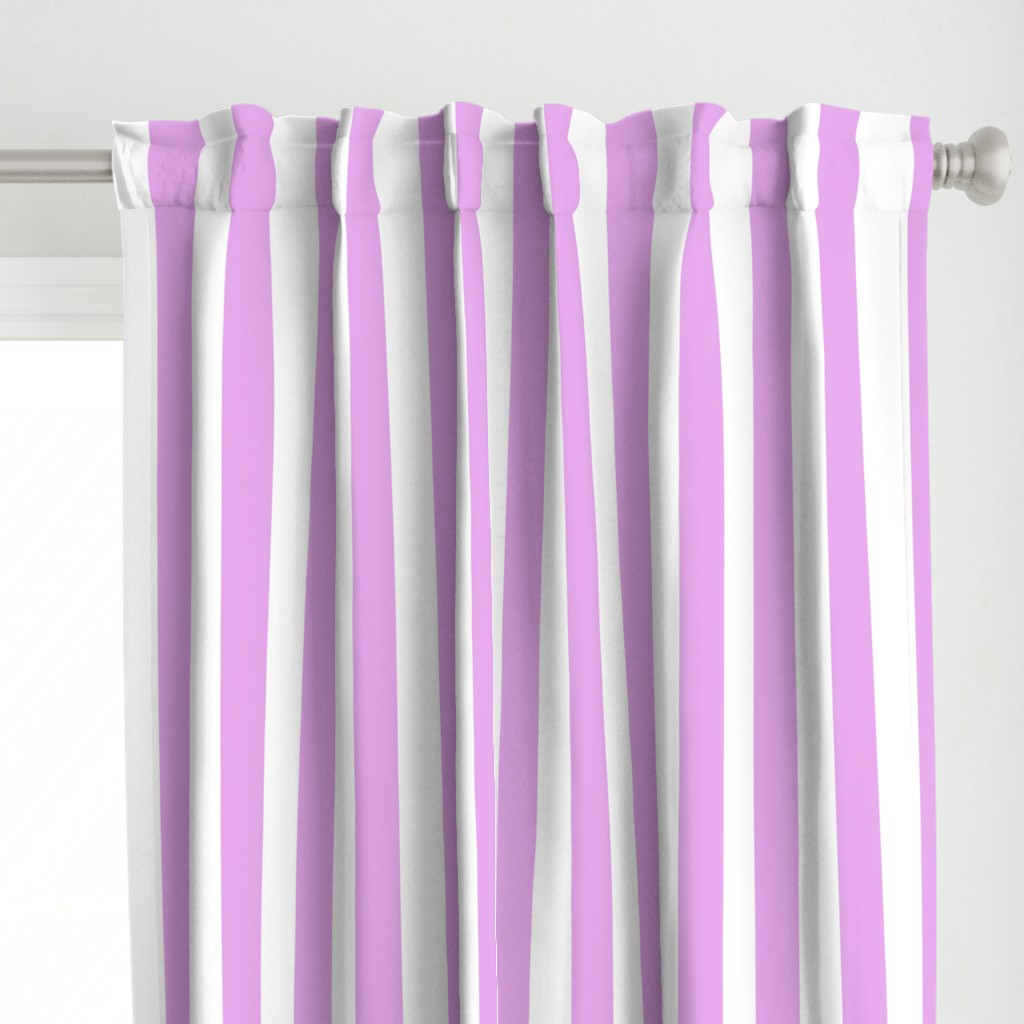 Blush Pink and White Wide 2-inch Cabana Tent Vertical Stripes