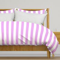 Blush Pink and White Wide 2-inch Cabana Tent Vertical Stripes