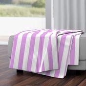 Blush Pink and White Wide 2-inch Cabana Tent Vertical Stripes