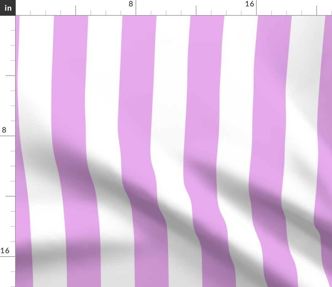 Blush Pink and White Wide 2-inch Cabana Tent Vertical Stripes