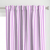 Blush Pink and White Big 1-inch Beach Hut Vertical Stripes