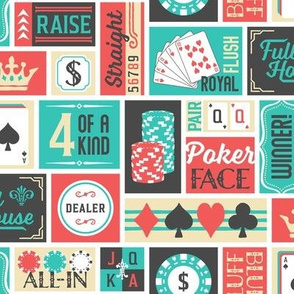 Patchwork Poker Phrases: Retro Color 