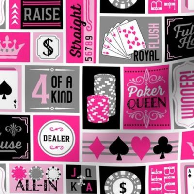 Poker Queen Patchwork in Pink 