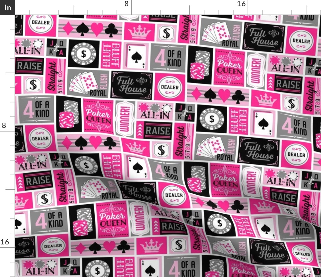 Poker Queen Patchwork in Pink 