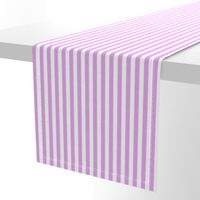 Blush Pink and White ½ inch Picnic Vertical Stripes