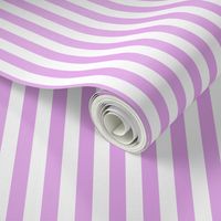 Blush Pink and White ½ inch Picnic Vertical Stripes