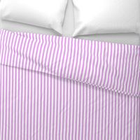 Blush Pink and White ½ inch Picnic Vertical Stripes