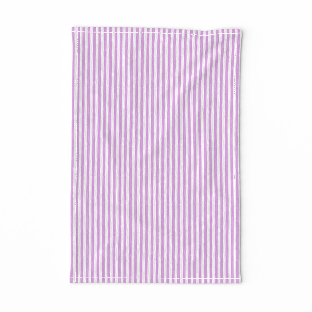 Blush Pink and White ¼ inch Sailor Vertical Stripes