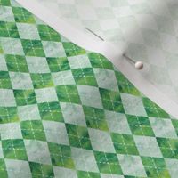 (small scale) Argyle watercolor - green C19BS