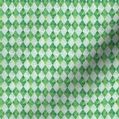 (small scale) Argyle watercolor - green C19BS