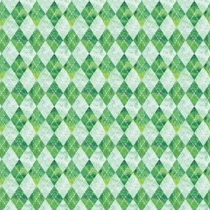 (small scale) Argyle watercolor - green C19BS