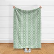 DGD6 -  XL -Rococo  Digital Dalliance Lace, with Hidden Gargoyles,  in Pastel Green