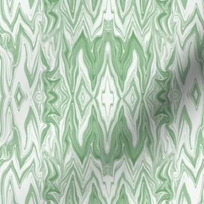 DGD6 -  XL -Rococo  Digital Dalliance Lace, with Hidden Gargoyles,  in Pastel Green