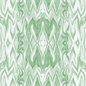 DGD6 -  XL -Rococo  Digital Dalliance Lace, with Hidden Gargoyles,  in Pastel Green